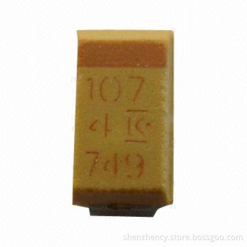 Tantalum Capacitor, T491A107K004AT, with Rated Voltages of 4 to 50V and Lifespan of 2,000 Hours